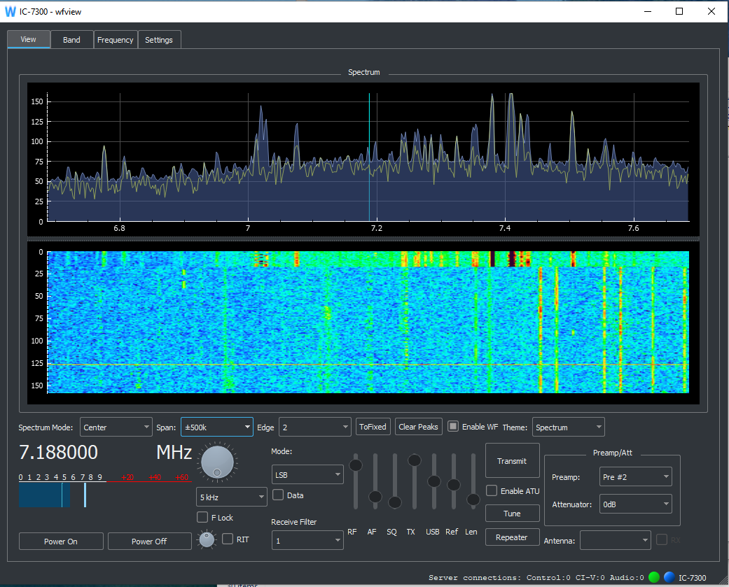 Playing with wfview on the Icom 7300 – M0ICR – Radio and Electronics