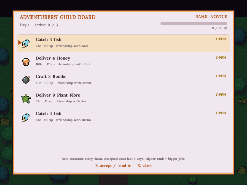 Adventurers' Guild board