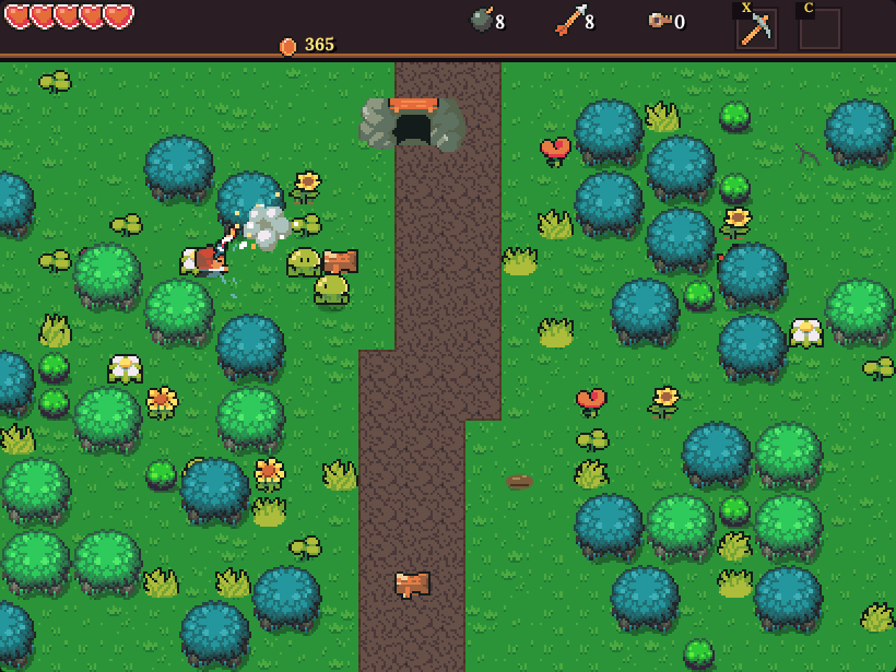 Slimes in Whisper Woods near the crypt entrance