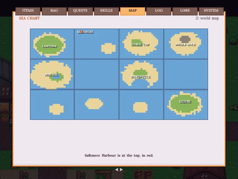 The sea chart, island by island